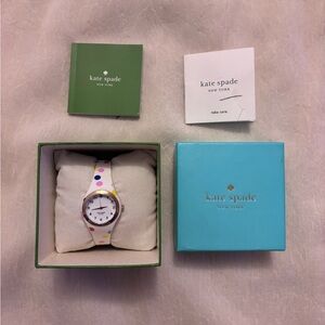 Kate Spade New York Women’s White Polka Dot Silicone Watch
